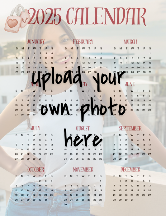 Custom 2025 Photo Calendar - Love Lock