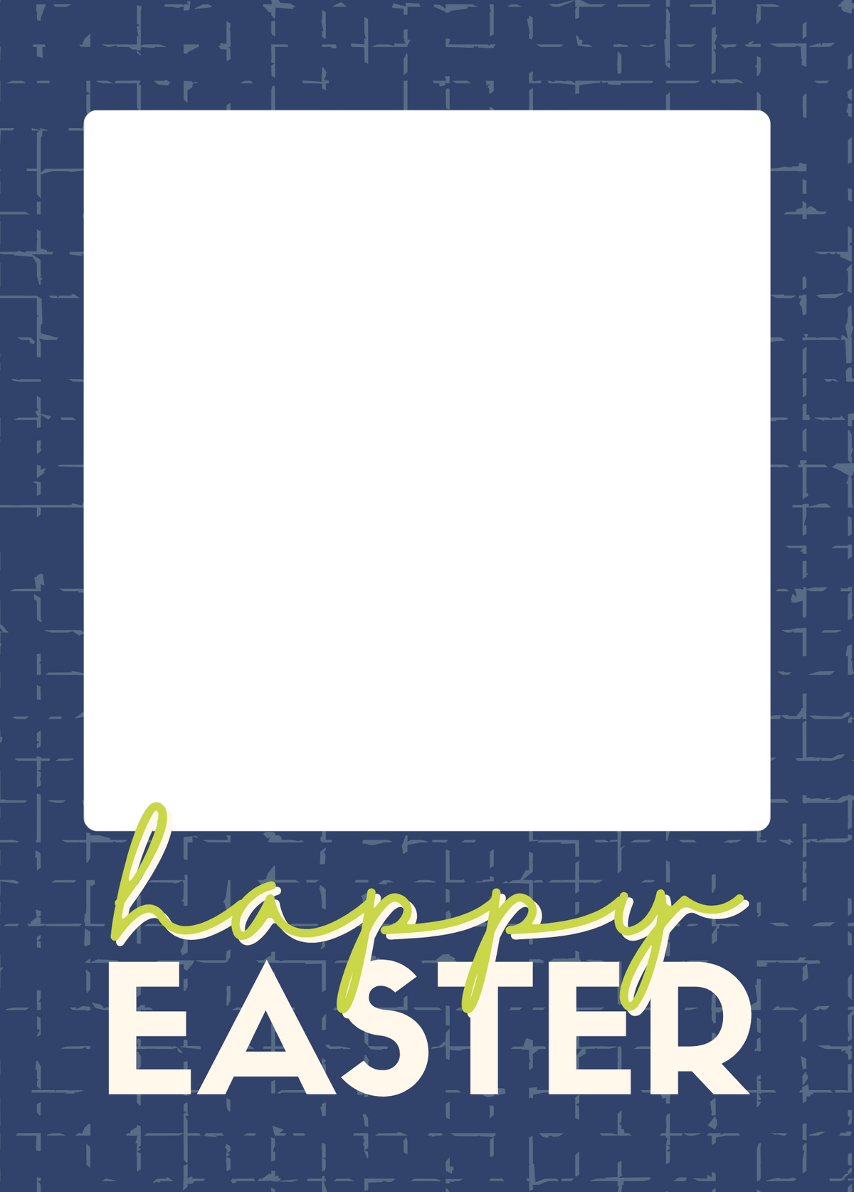 Happy Easter (Deep Blue) | Easter Photo Card