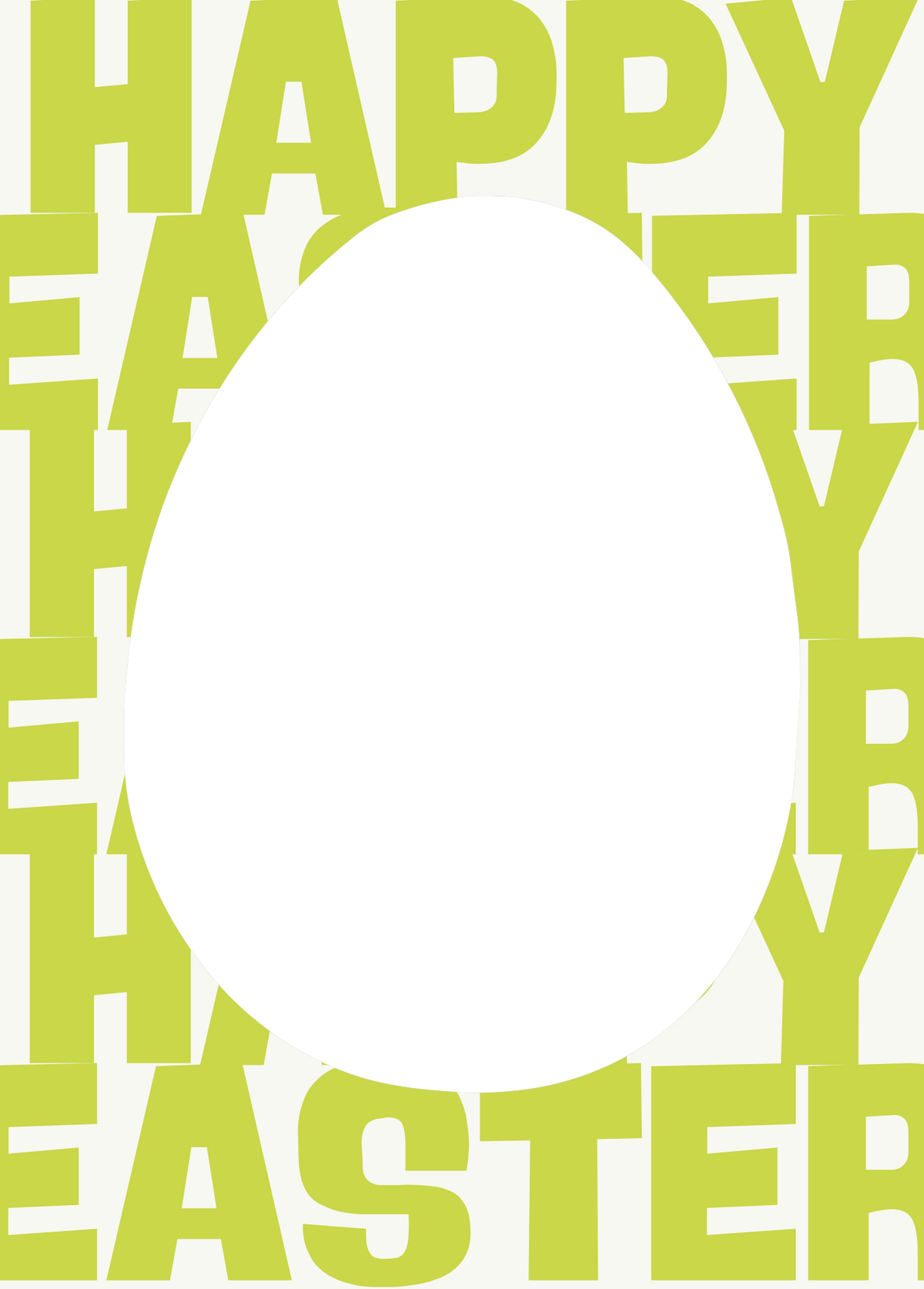 Happy Easter (Spring Green) | Easter Photo Card