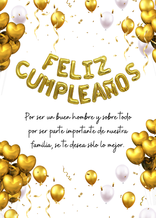 Feliz Cumpleaños (Globos de Oro) | Tarjeta de cumpleaños en español