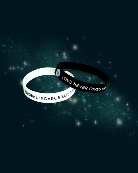 Love Never Gives Up | GILO Day Silicone Bracelet | Global Incarcerated Loved One Day | Prison Family Support