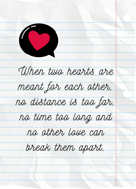 No Distance is Too Far | Love Card