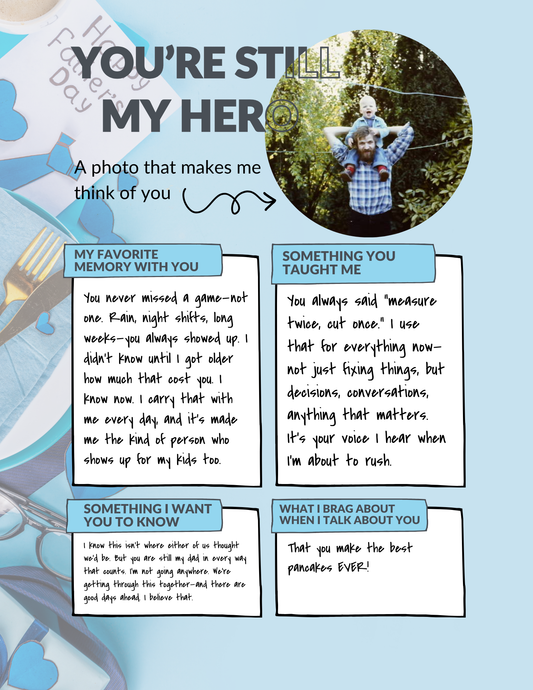 ✨NEW✨ You're Still My Hero | Father's Day Activity Letter
