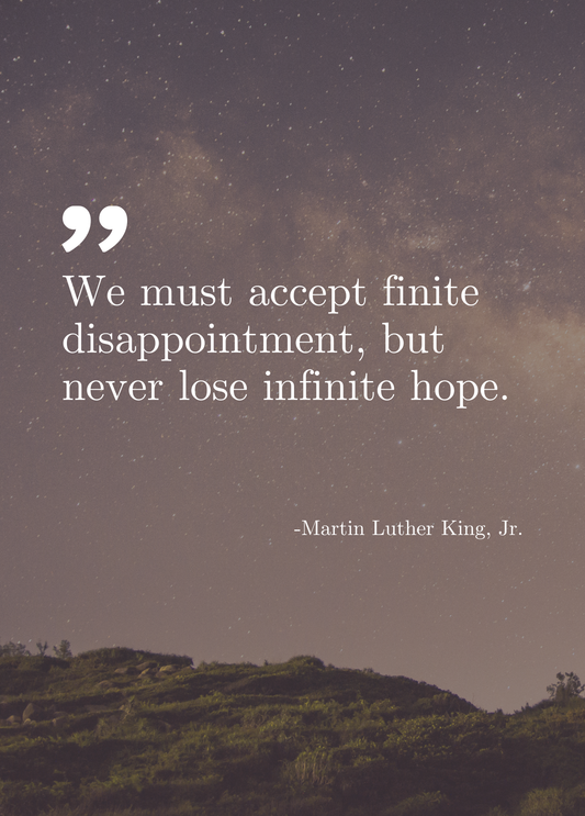 Infinite Hope | Motivational Quote Card
