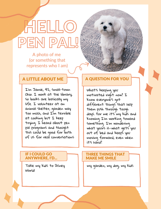 ✨NEW✨ Hello Pen Pal! | Interactive Get-to-Know-You Activity Letter