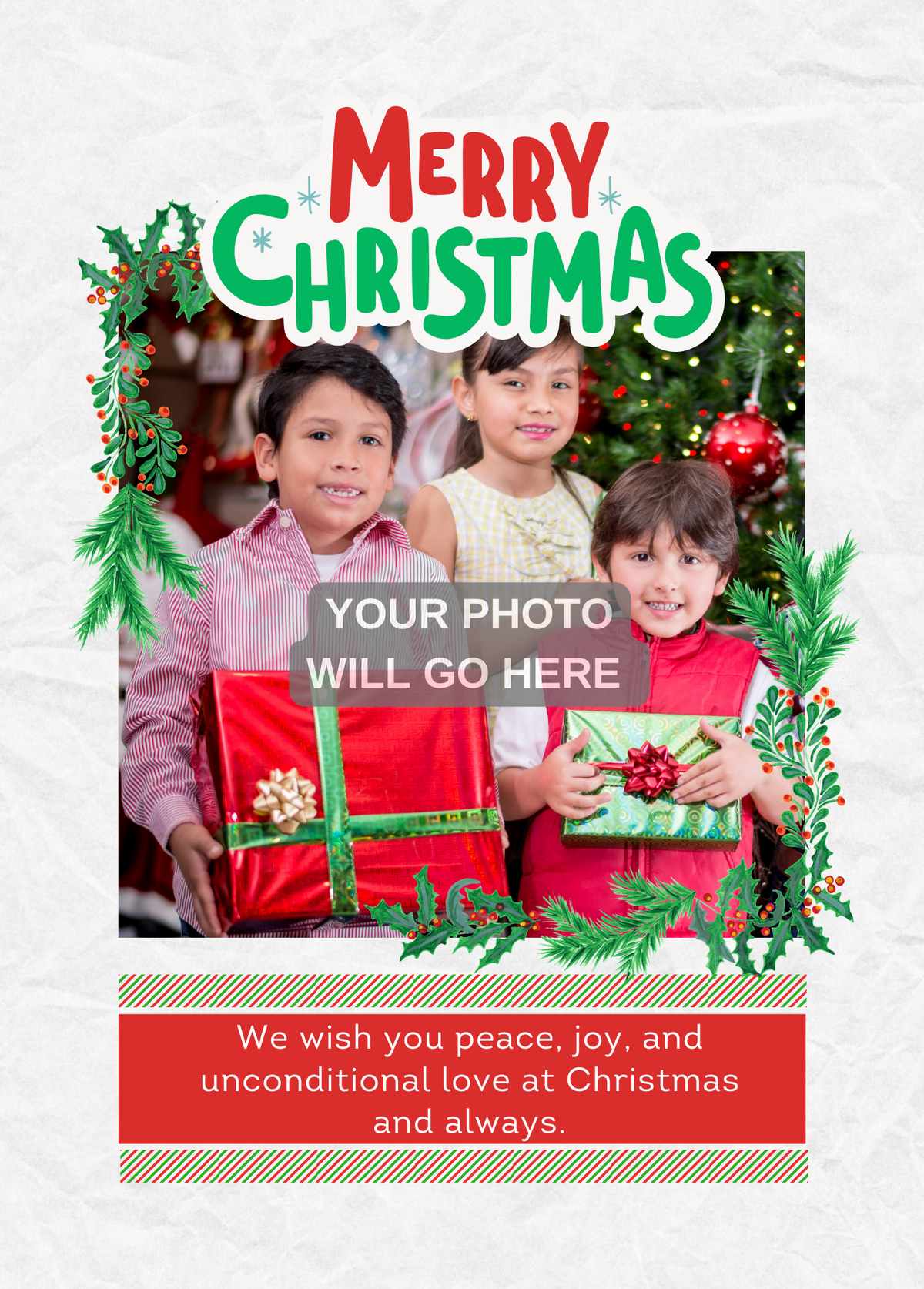 Peace, Joy, and Love | Christmas Photo Card