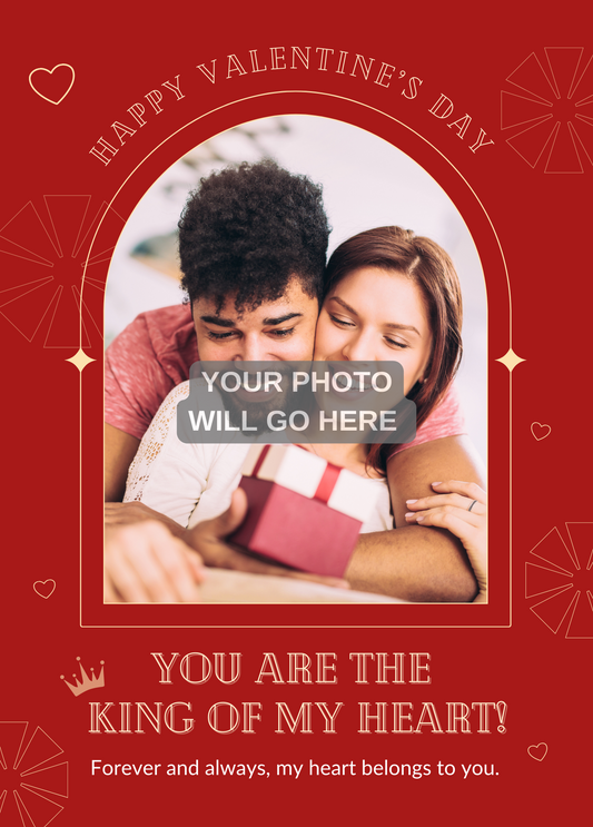 You are the King of My Heart | Valentine's Day Photo Card