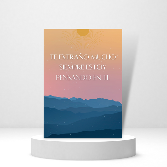 Te Extraño Mucho (Spanish Greeting Card)