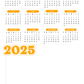 Personalized 2025 Photo Calendar - Bubble Numbers
